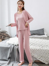 Three-Pieces Comfortable Solid Color Pajama